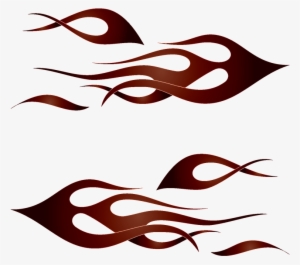 Flame Design Vehicle 012 Digital Vector Files, Instant - Stickers #1178774