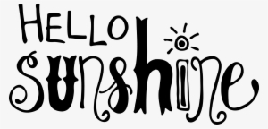 Vector Royalty Free Stock Hello Clipart Svg Free On - Black And White Hello Sunshine #1179046