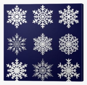Vector Illustration - Snowflakes In A Row Blue Pillow, Throw Pillows,polyester, #1179965