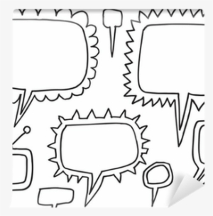 Speech Bubble Funky Doodle Illustration Vector Art - Art #1180131