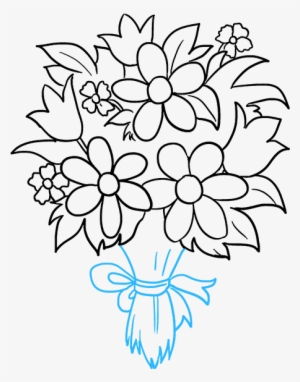 How To Draw Flower Bouquet - Drawing #1180963