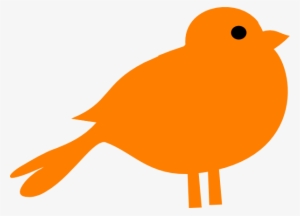 Little Orange Bird Clip Art - Orange Bird Clipart #1180967