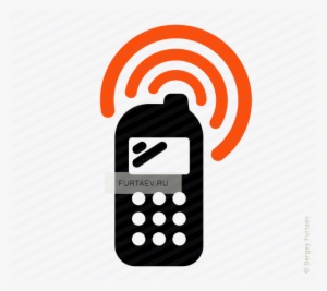 Vector Icon Of Wireless Signal Going From Cell Phone - Mobile Phone #1181091
