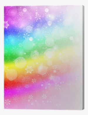 Cuadro En Lienzo Arco Iris De Fondo De Nieve De Navidad - Aurora #1181190