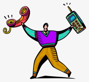 Vector Illustration Of Businessman With Mobile Cell #1181237