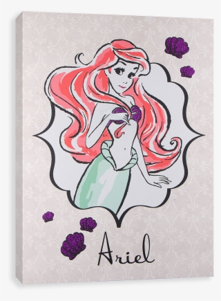 Fashionista Glitter Vintage - Sexy Look Disney Princess Black Mask - Ariel ( 1 Pc) #1181903