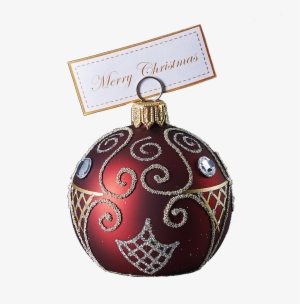 Hand Crafted Christmas Ornament Ruby Cardholder With - Christmas Ornament #1182889