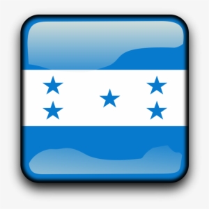Glossy Rectangle Shape Flag Of Honduras - Honduras Flag Clipart #1182963
