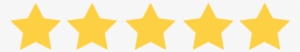 Star Rating - 5 Stars Transparent Background #1184711