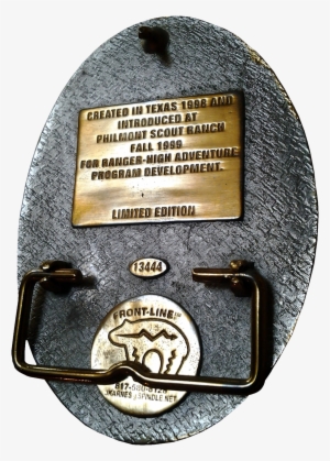 Powder Horn , Belt Buckle, Back - Powder Horn Belt Buckle #1185638