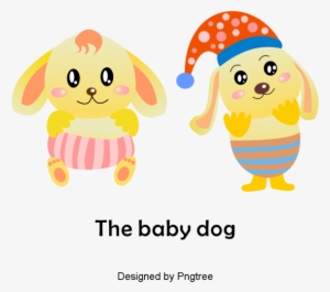 Cartoon Hand-painted Animal Baby Design Png And Psd - Portable Network Graphics #1186059