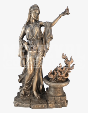 Greek Goddess Hestia Statue - Hestia Virgin Goddess Bronze Figurine #1186077
