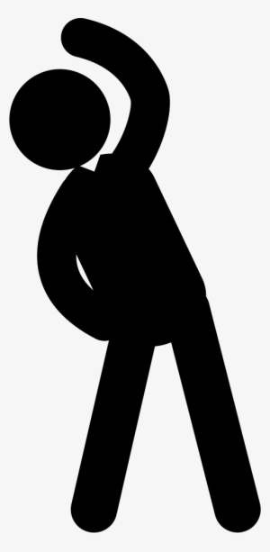 Stretching Male Silhouette - Stretching Icon Free Black And White #1186518