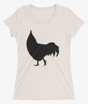 Black Chicken Silhouette For Tshirts Mockup Flat Front #1186919