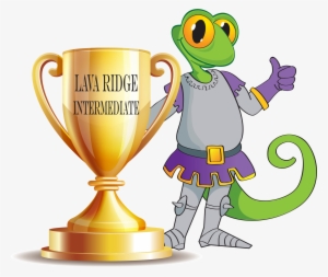 Gecko With Gold Trophy #1187654