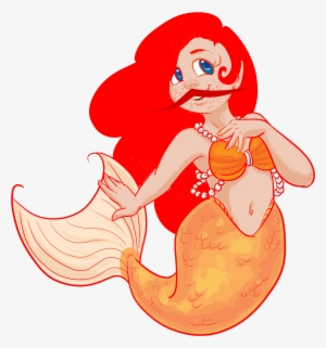 Big Image - Remix Of Redhead Mermaid, Now With Mustaches #1187835
