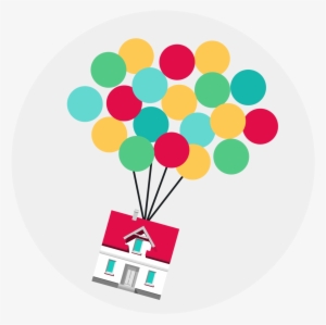 Balloon Clipart House ~ Frames ~ Illustrations ~ Hd - Circle #1188018