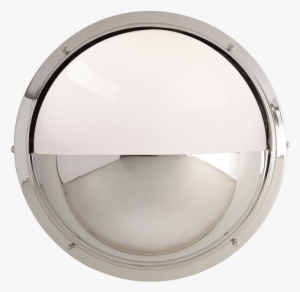 Pelham Moon Light In Polished Nickel With White Glass #1189319
