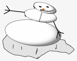 A Melting Snowman - Cartoon #1189414
