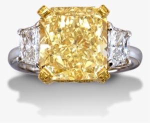 De Boulle Bridal Collection Fancy Yellow Diamond Ring - Pre-engagement Ring #1189431