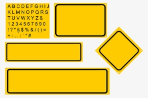 Sign, Set, Yellow, Diamond, Builder, Rectangles - Yellow Rectangular Road Signs #1189640