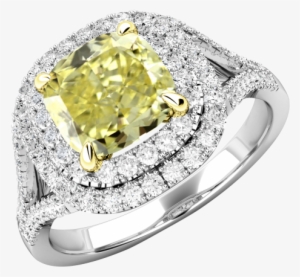 A Sensational Yellow Diamond Double Halo Cluster With #1189892