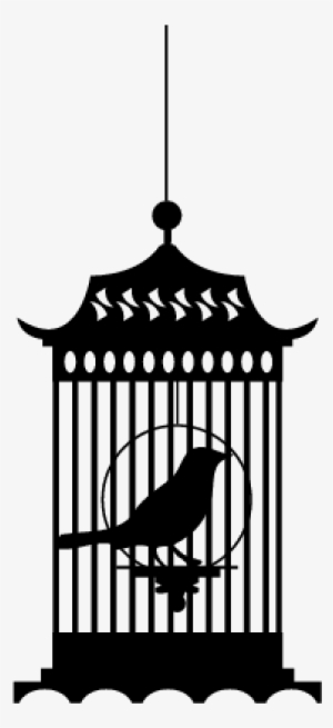 Caged Bird Png Clipart - Caged Bird Black And White #1190665