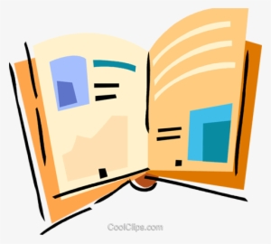 Open Book Royalty Free Vector Clip Art Illustration - Livro Aberto Png Clipart #1190700