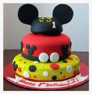 Mickey Mouse 1st Birthday Png Download - Cake #1191233