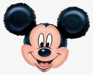 Mickey Mouse Head 27" Supershape Foil Balloon - Mickey Mouse Head Shaped Supershape Foil Balloon #1191359