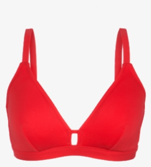 The Busty Bralette Top In Tomato Red - Top #1191664