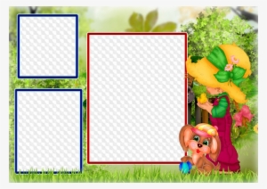 Baby Frame With Cute Doggy Three Photos - Cute Photo Frame For Baby #1192817