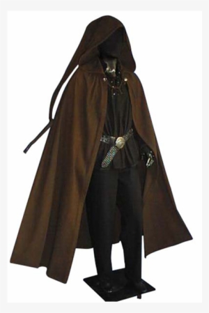 Long Tailed Medieval Cloak Ideal For Larp, Sca And - Mittelalter Umhang Mit Zipfelkapuze Braun Braun #1193176