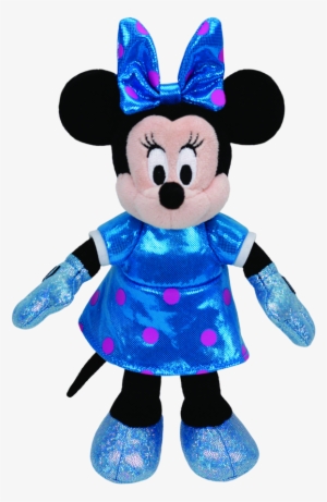 Minnie Mouse Sparkle Beanie Babies - Ty Sparkle Minnie Mouse Teal Sparkle With Sound #1193503