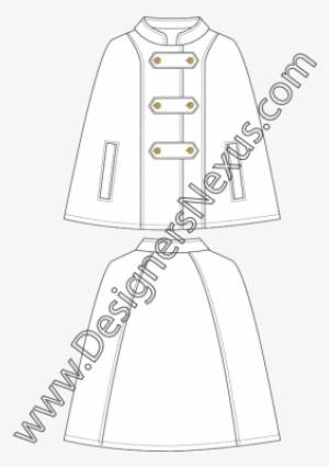 Clipart Free Apron Drawing Sketch - Vest Flat Drawing #1193993