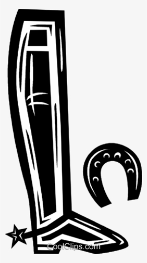 Horseshoe And Riding Boot Royalty Free Vector Clip - Royalty Payment #1194248