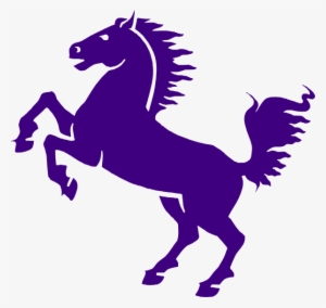 Horseshoe Clipart Purple - Purple Mustang Horse #1194303