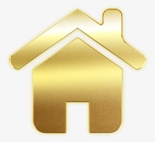Icon, House, Home, Button, Logo, Gold - Icono De Casa Png #1194935