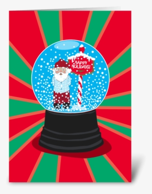 Snowglobe Greeting Card - Circle #1195160