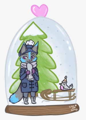 [com] Snow Globe Ych - Cartoon #1195305