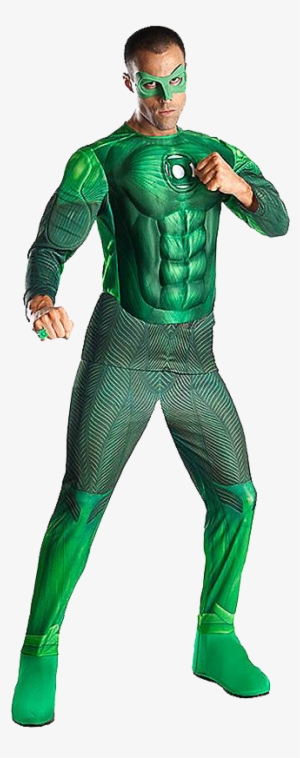 Mens Shiny Hal Jordan Green Lantern Deluxe Costume #1196265