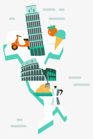 Italy Map Image - Graphic Design #1197647