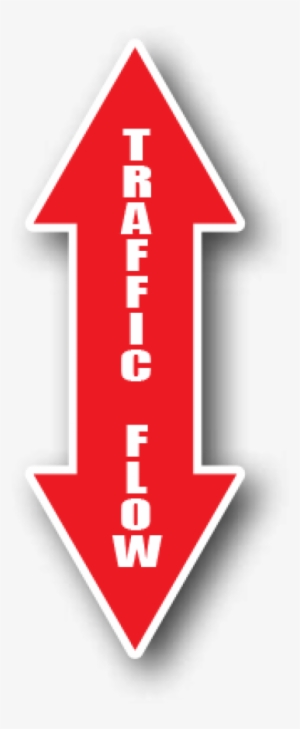 Floor Marking Red Arrows, Traffic Flow Both Ways - Arrow #1197727