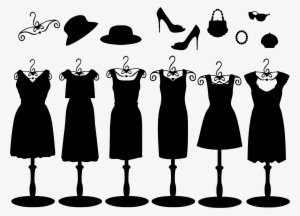 Clipart - Black Dresses Clip Art #1197992