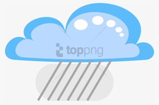 Cloud, Rain, Weather - Rain Cloud Cartoon Vector #1198408