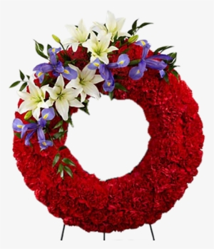 Lo Mas Exclusivo ✅ Coronas De Muertos, Alto Diseño - Red White And Blue Flowers For Funeral #1198457