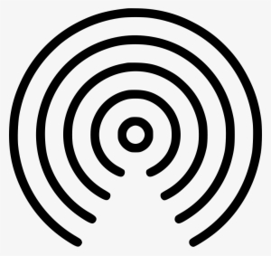 Audio Clipart Signal Wave - Radio Waves Png #1199303