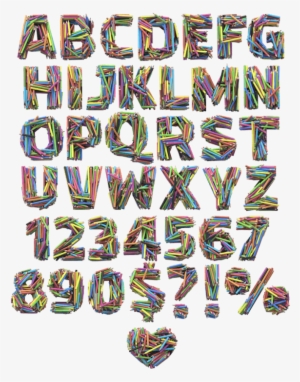 Colored Pencils Font - Colored Pencil Font #1199821