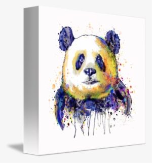 "colorful Panda Head" By Marian Voicu, Bucharest - Canvas #120423