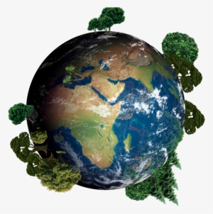 Globe Png Transparent Image - Earth With Trees Png #120474
